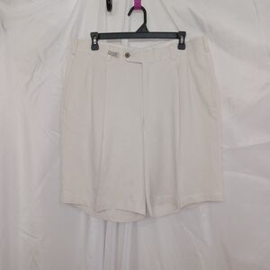 Jos A Bank Men's Shorts 36 Reg Beige VIP Vacation In Paradise 100% Silk 8"